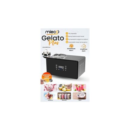 Leaf Shop Gelato Plus Dondurma Makinesi - 3 Farklı Hız Ayarı, Kompresörlü Soğutma, Gelato, Sorbe, Frozen, Dondurma, Milkshake, Yoğurt- Paslanmaz Çelik Gövde - 1.5 Litre Kapasite - Görsel 2
