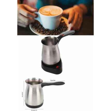 Femina Trendy Yeni Nesil Türk Kahve Makinesi Cezvesi Siyah Gri Kablolu Pratik - Görsel 3