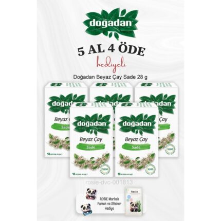 Storemax Beyaz Çay Sade 28 G 5 Al 4 Öde ve Rosie Pamuk
