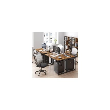 Storemax Bilgisayar Masası, 8 Kancalı Ofis Masası, 120 x 60 x 75 Cm, Metal, Endüstriyel Tasarım, - Siyah LWD58X - Görsel 2