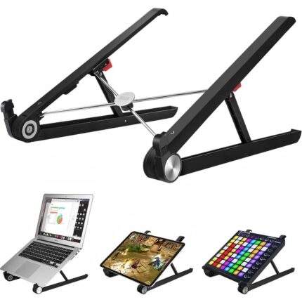 Storemax X1 Laptop Sehpası, Katlanabilir, Tablet Sehpası, Alaşım, Sınıf Çalışması, Iyileştirme, Isı Dağılımı, iPad ve 10-15,6 Inç Olan Tüm Cihazlar ile Uyumlu. Siyah