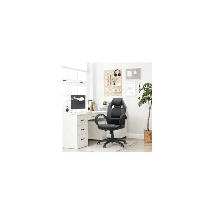 Storemax Yarış Koltuğu, Ofis Koltuğu, Oyun Koltuğu, Yönetici Koltuğu, Döner,, Siyah, OBG56B - Görsel 3