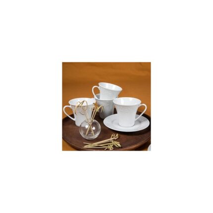 Storemax Güral Porselen Dalı 12 Parça 6 Kişilik Çay Fincanı Takımı - Görsel 3