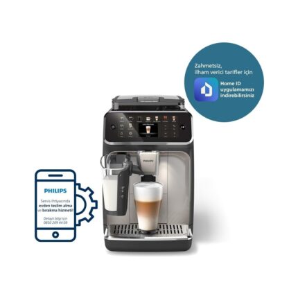 Philips 5500 Serisi Lattego Tam Otomatik Kahve Makinesi - Renkli Ekran - Quickstart - Buzlu Kahve +2kg Kahve EP5547 - Görsel 3