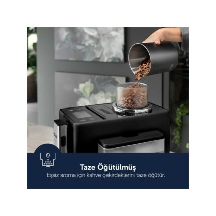 Delonghi Rivelia Tam Otomatik Kahve Makinesi 16 Farklı Içecek - Bean Switch - 3.5"" Renkli Ekran - Siyah - 2kg Kahve EXAM440 - Görsel 5