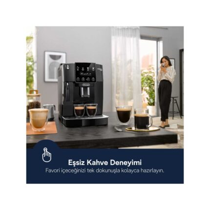Delonghi Magnifica Start Tam Otomatik Kahve Makinesi - Soft Touch Panel - Gri/siyah +2kg Kahve ECAM220.22.GB - Görsel 3