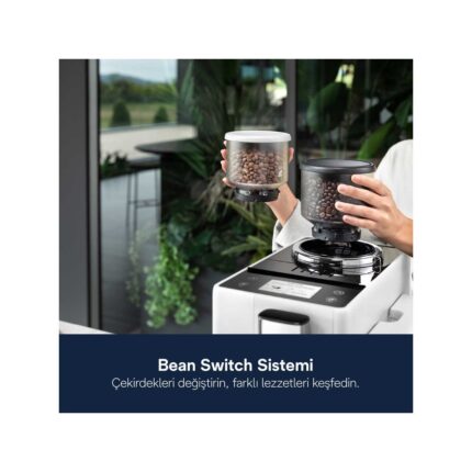 Delonghi 16 Farklı Lezzet Rivelia Bean Switch Tam Otomatik Kahve Makinesi - Beyaz Premium Tasarım - 19 Bar +2kg Kahve EXAM440 - Görsel 3