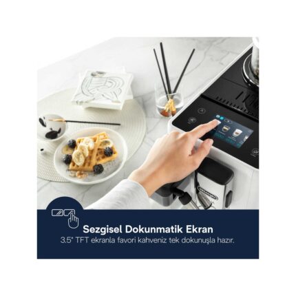 Delonghi 16 Farklı Lezzet Rivelia Bean Switch Tam Otomatik Kahve Makinesi - Beyaz Premium Tasarım - 19 Bar +2kg Kahve EXAM440 - Görsel 4