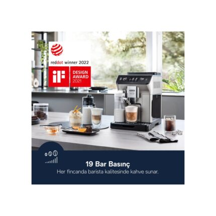 Delonghi 50’den Fazla Sıcak, Soğuk Kahve Eletta Explore Tam Otomatik Kahve Makinesi - Cold Brew - To Go Özelliği - Gümüş - 2kg Kahve  ECAM450 - Görsel 2