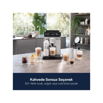 Delonghi 50’den Fazla Sıcak, Soğuk Kahve Eletta Explore Tam Otomatik Kahve Makinesi - Cold Brew - To Go Özelliği - Gümüş - 2kg Kahve  ECAM450 - Görsel 3