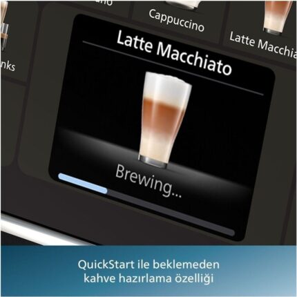 Philips 5500 Serisi Lattego Tam Otomatik Espresso Makinesi - Gri - 20 Soğuk-Sıcak Içecek - Silentbrew +2kg Kahve EP5544 - Görsel 4