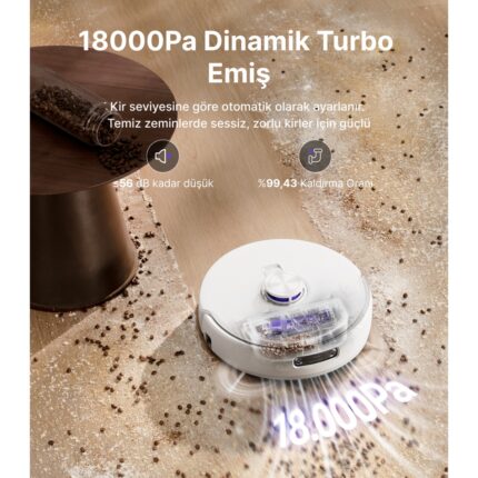 Narwal Freo Z10 Ultra Akıllı Robot Süpürge Gri,18.000PA Emiş Gücü - Görsel 3