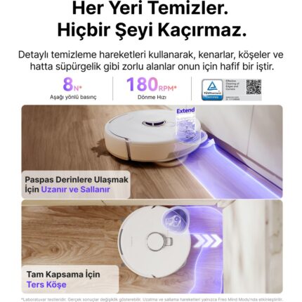 Narwal Freo Z10 Akıllı Robot Süpürge Beyaz,15.000PA Emiş Gücü - Görsel 4