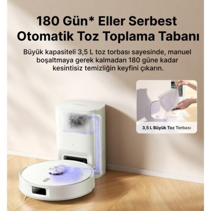 Narwal Freo S Akıllı Robot Süpürge Beyaz,8000PA Emiş Gücü - Görsel 3