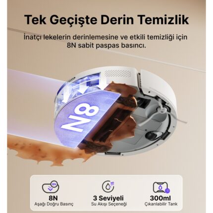 Narwal Freo S Akıllı Robot Süpürge Beyaz,8000PA Emiş Gücü - Görsel 4