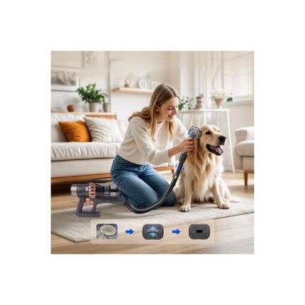 Yasomi Vion Plus V11 33Kpa H12 Hepa Mop Başlık Led Işıklı Turbo Başlık Dikey Süpürge - Görsel 2