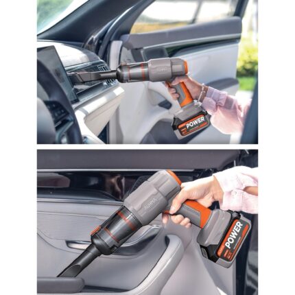 Azurtech Ahv-21 20.000PA Şarjlı Araç Süpürgesi ve Hava Üfleyici - Çift Bataryalı Profesyonel Set - Görsel 4