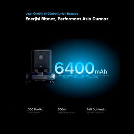 Şımart Katya V+ Akıllı Robot Süpürge 10000PA Premium Otomatik Toz Toplama Üniteli - Görsel 4