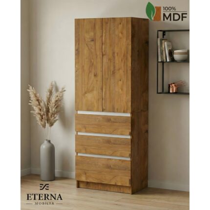Eterna Mobilya Çekmeceli Çok Amaçlı Dolap | Mutfak Dolabı | Kiler Dolabı | Erzak Dolabı - Görsel 3