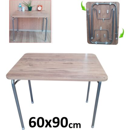 Depolife Pratik Katlanır Ayaklı Mutfak Yemek Masası Balkon Ders Çalışma Piknik 60x90cm - Görsel 4