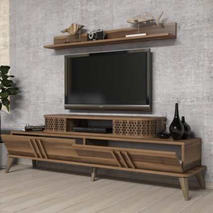 Variant Mobilya Variant Eylül Tv Ünitesi Ve Orta Sehpa Takımı - Ceviz - Görsel 3
