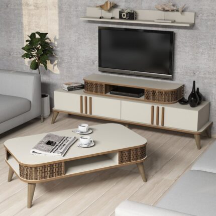 Variant Mobilya Variant Eylül Tv Ünitesi Ve Orta Sehpa Takımı - Krem