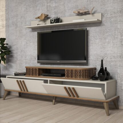 Variant Mobilya Variant Eylül Tv Ünitesi Ve Orta Sehpa Takımı - Krem - Görsel 3