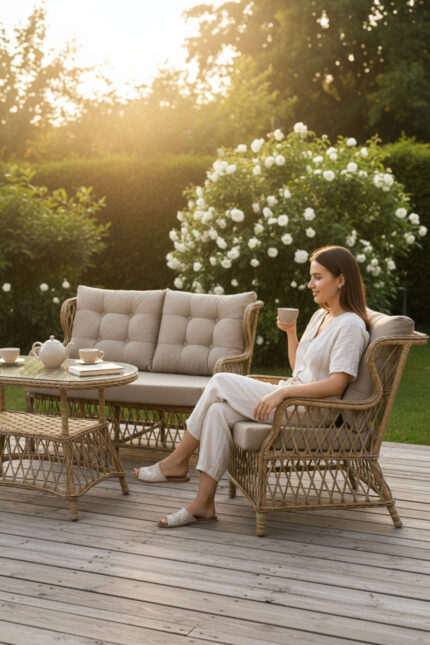 Sun Patio Luna Latte 2+1+1 Balkon Takımı - Görsel 6