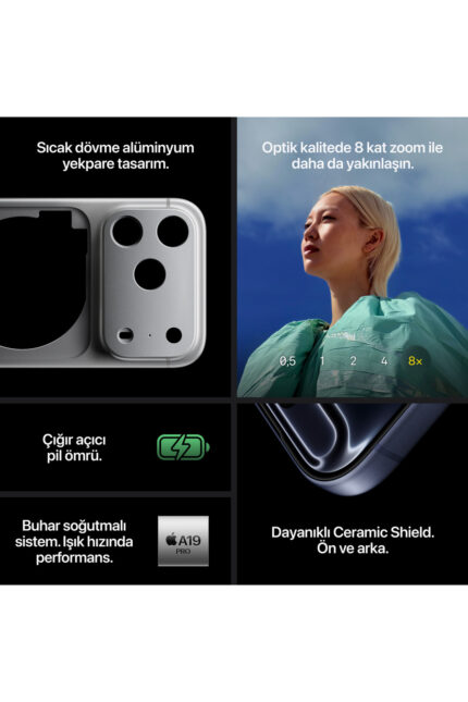 Apple iPhone 17 Pro Max 256GB Gümüş - Görsel 6