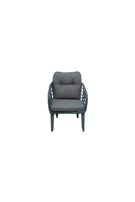 Tu Tienda KARTEPE GALVANİZ BORU 2 1 1 SEHPA(60*90) RATTAN BAHÇE BALKON TAKIMI,GRİ RATTAN/GRİ KUMAŞ - Görsel 4
